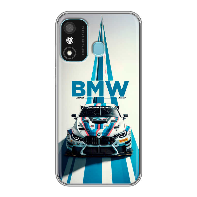 Силиконовый чехол на Itel A27 с принтом БМВ BMW Силиконовый чехол на Itel A27 с принтом БМВ BMW