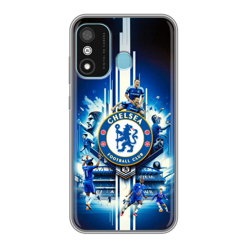 Силиконовый противоударный чехол на Itel A27 с принтом Chelsea Челси Силиконовый противоударный чехол на Itel A27 с принтом Chelsea Челси