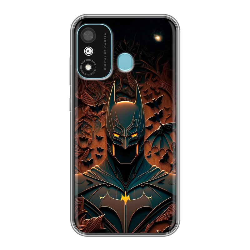 Силиконовый чехол на Itel A27 с принтом Batman Бэтмен Силиконовый чехол на Itel A27 с принтом Batman Бэтмен