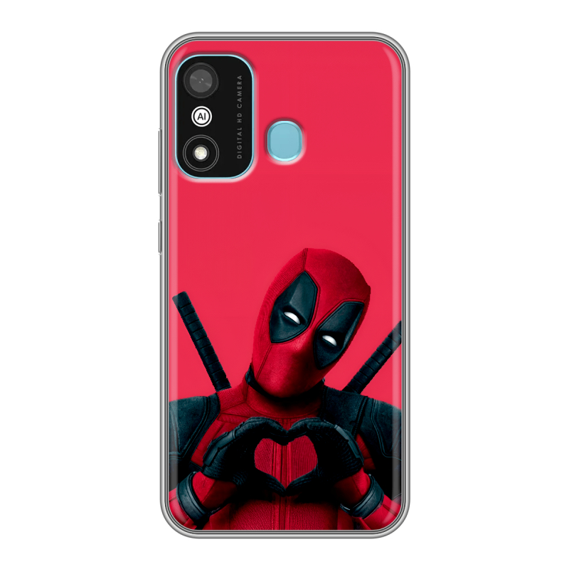 Силиконовый чехол на Itel A27 с принтом Дедпул Deadpool Силиконовый чехол на Itel A27 с принтом Дедпул Deadpool