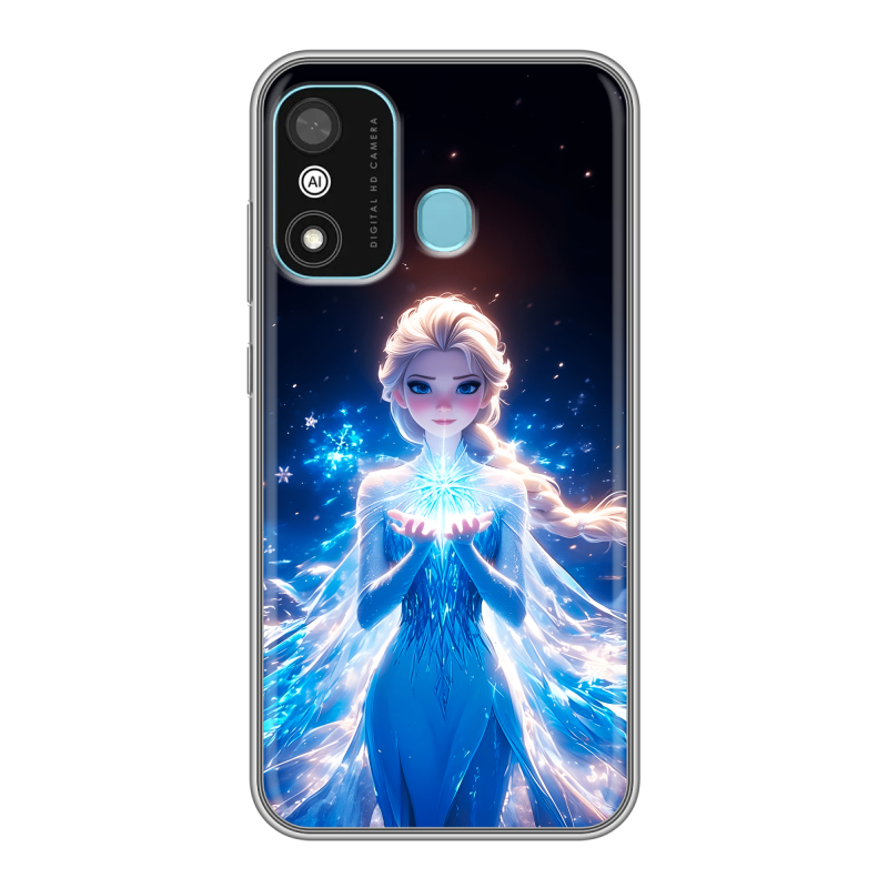 Силиконовый чехол на Itel A27 с принтом Холодное сердце Frozen Силиконовый чехол на Itel A27 с принтом Холодное сердце Frozen
