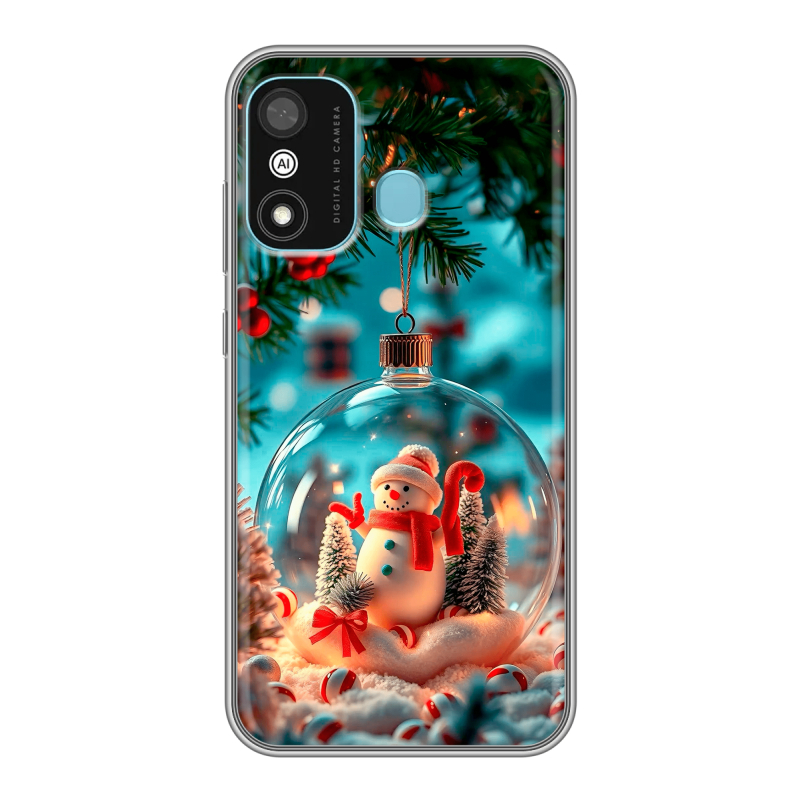 Силиконовый чехол на Itel A27 с принтом Новый год Силиконовый чехол на Itel A27 с принтом Новый год