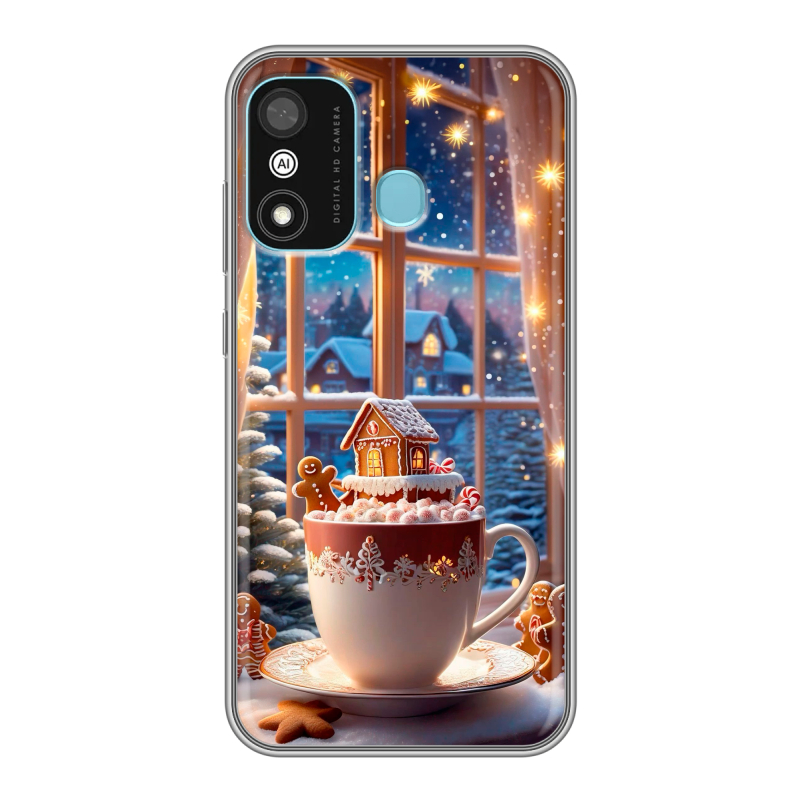 Силиконовый чехол на Itel A27 с принтом Новый год Силиконовый чехол на Itel A27 с принтом Новый год