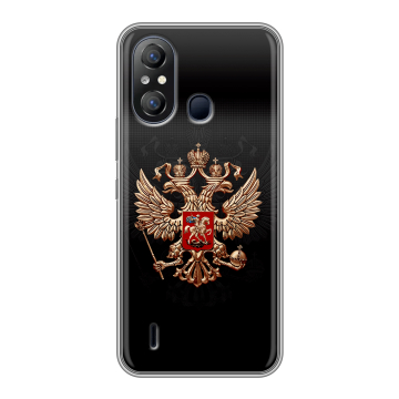 Силиконовый чехол на Itel A49 с принтом Герб России