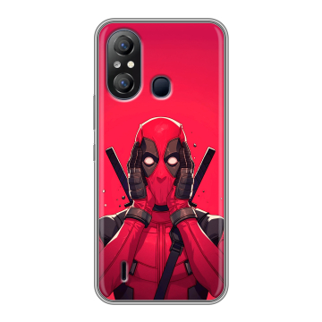 Силиконовый чехол на Itel A49 с принтом Дедпул Deadpool Силиконовый чехол на Itel A49 с принтом Дедпул Deadpool