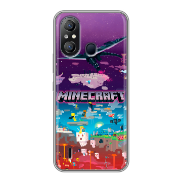 Силиконовый чехол на Itel A49 с принтом Майнкрафт Minecraft Силиконовый чехол на Itel A49 с принтом Майнкрафт Minecraft