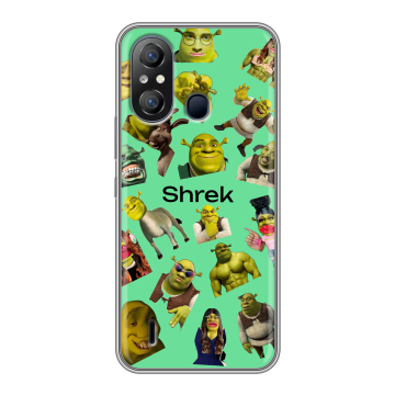 Силиконовый чехол на Itel A49 с принтом Шрек Shrek