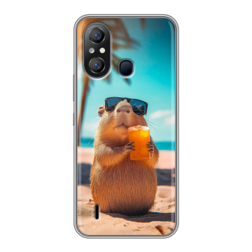 Силиконовый чехол на Itel A49 с принтом Капибара Силиконовый чехол на Itel A49 с принтом Капибара