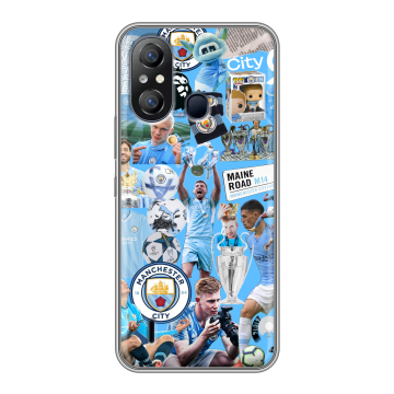 Силиконовый чехол на Itel A49 с принтом Man City Манчестер Сити