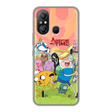 Силиконовый чехол на Itel A49 с принтом Adventure time Время приключений