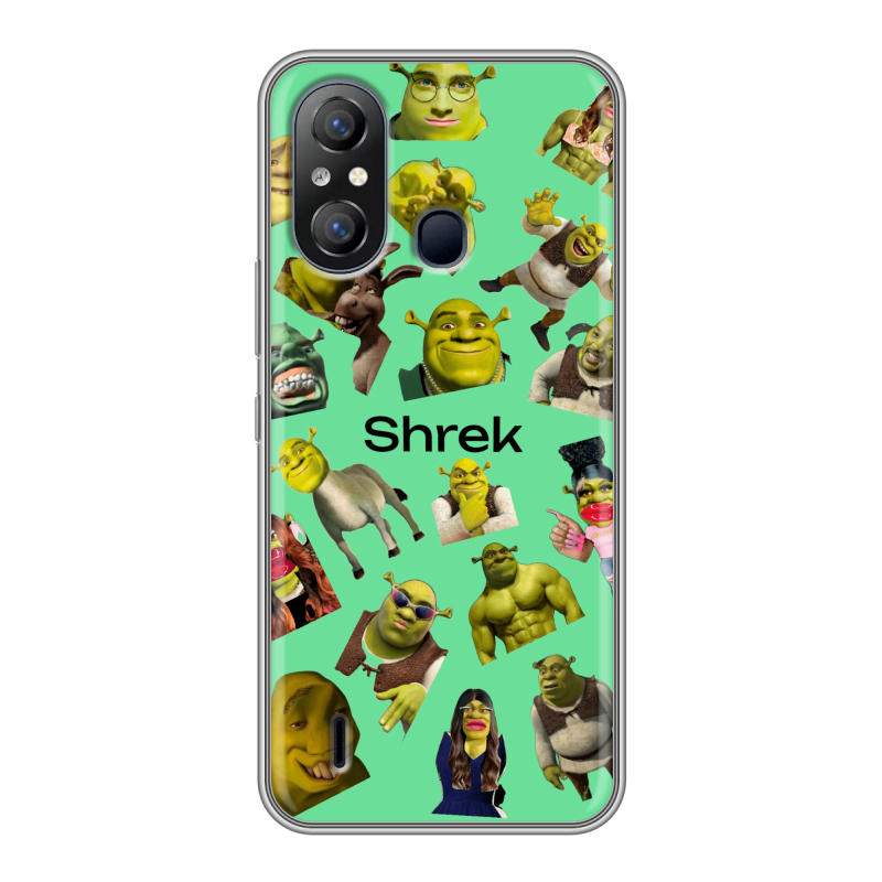 Силиконовый чехол на Itel A49 с принтом Шрек Shrek Силиконовый чехол на Itel A49 с принтом Шрек Shrek