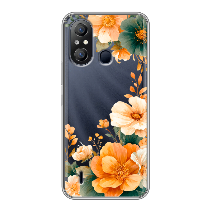 Силиконовый чехол на Itel A49 с принтом Цветы принт Силиконовый чехол на Itel A49 с принтом Цветы принт