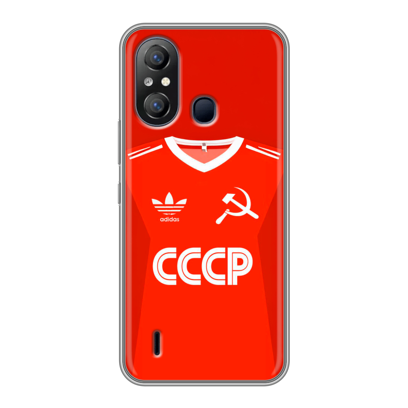 Силиконовый чехол на Itel A49 с принтом Флаг Герб СССР Силиконовый чехол на Itel A49 с принтом Флаг Герб СССР