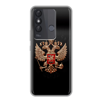 Силиконовый чехол на Itel Vision 3 Plus с принтом Герб России Силиконовый чехол на Itel Vision 3 Plus с принтом Герб России