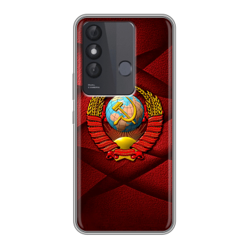 Силиконовый чехол на Itel Vision 3 Plus с принтом Герб СССР Силиконовый чехол на Itel Vision 3 Plus с принтом Герб СССР