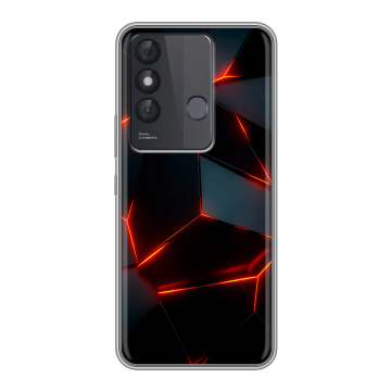 Силиконовый чехол на Itel Vision 3 Plus с принтом Яркие абстракции Силиконовый чехол на Itel Vision 3 Plus с принтом Яркие абстракции