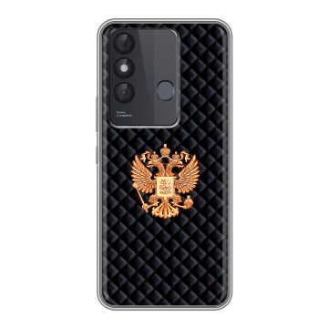 Силиконовый чехол на Itel Vision 3 Plus с принтом Герб России принт Силиконовый чехол на Itel Vision 3 Plus с принтом Герб России принт