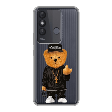 Силиконовый чехол на Itel Vision 3 Plus с принтом Плюшевый медведь