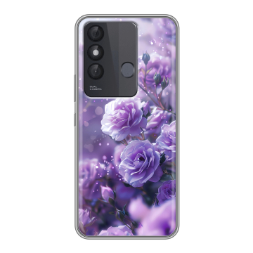 Силиконовый чехол на Itel Vision 3 Plus с принтом Розы цветы Силиконовый чехол на Itel Vision 3 Plus с принтом Розы цветы