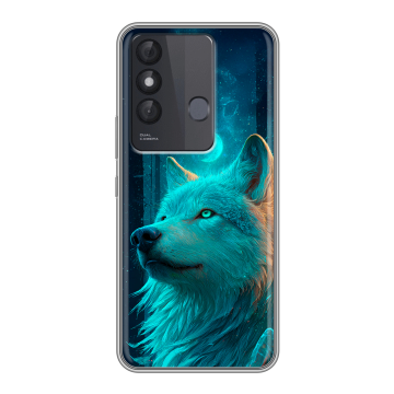 Силиконовый чехол на Itel Vision 3 Plus с принтом бабочки саккура Силиконовый чехол на Itel Vision 3 Plus с принтом бабочки саккура