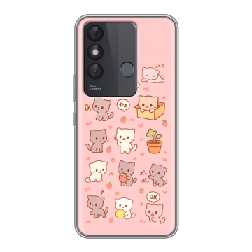 Силиконовый чехол на Itel Vision 3 Plus с принтом Hello Kitty Хелоу Кити Силиконовый чехол на Itel Vision 3 Plus с принтом Hello Kitty Хелоу Кити