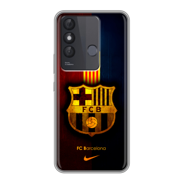 Силиконовый чехол на Itel Vision 3 Plus с принтом Барселона Barcelona