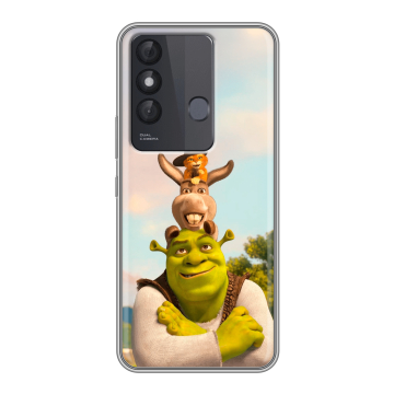 Силиконовый чехол на Itel Vision 3 Plus с принтом Шрек Shrek
