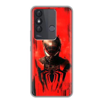 Силиконовый чехол на Itel Vision 3 Plus с принтом человек паук spiderman Силиконовый чехол на Itel Vision 3 Plus с принтом человек паук spiderman