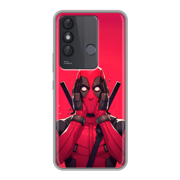 Силиконовый чехол на Itel Vision 3 Plus с принтом Дедпул Deadpool Силиконовый чехол на Itel Vision 3 Plus с принтом Дедпул Deadpool