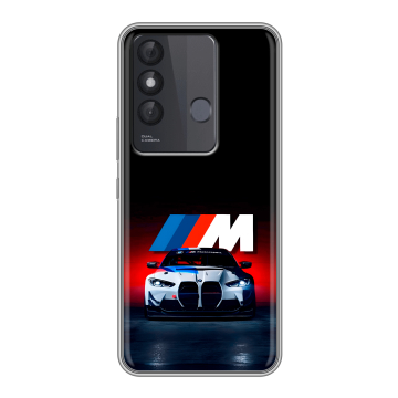 Силиконовый чехол на Itel Vision 3 Plus с принтом БМВ BMW Силиконовый чехол на Itel Vision 3 Plus с принтом БМВ BMW