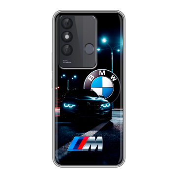 Силиконовый чехол на Itel Vision 3 Plus с принтом БМВ BMW Силиконовый чехол на Itel Vision 3 Plus с принтом БМВ BMW
