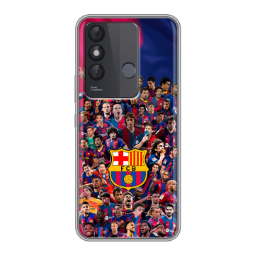 Силиконовый чехол на Itel Vision 3 Plus с принтом Барселона Barcelona