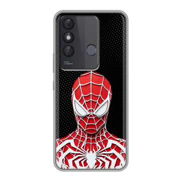 Силиконовый чехол на Itel Vision 3 Plus с принтом человек паук spiderman Силиконовый чехол на Itel Vision 3 Plus с принтом человек паук spiderman