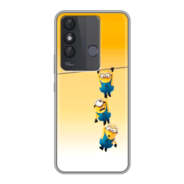 Силиконовый чехол на Itel Vision 3 Plus с принтом Миньоны