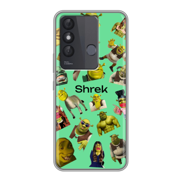 Силиконовый чехол на Itel Vision 3 Plus с принтом Шрек Shrek