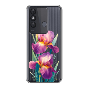 Силиконовый чехол на Itel Vision 3 Plus с принтом Цветы орхидеи