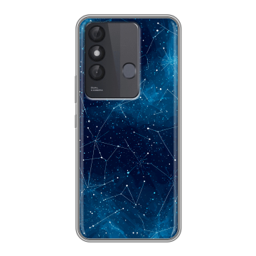 Силиконовый чехол на Itel Vision 3 Plus с принтом Космос звезды