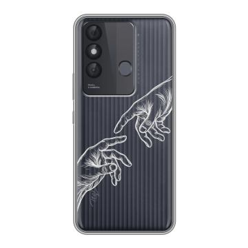 Силиконовый чехол на Itel Vision 3 Plus с принтом Сотворение мира