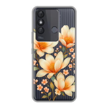 Силиконовый чехол на Itel Vision 3 Plus с принтом Цветы