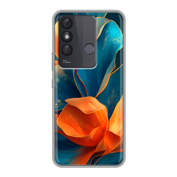 Силиконовый чехол на Itel Vision 3 Plus с принтом Цветы