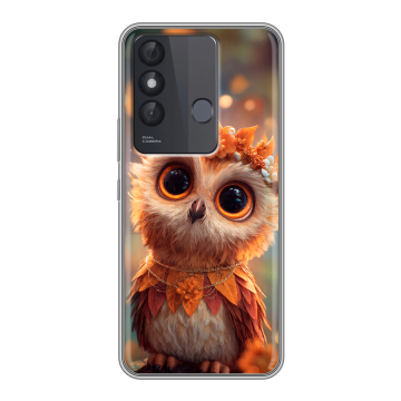 Силиконовый чехол на Itel Vision 3 Plus с принтом Милая сова