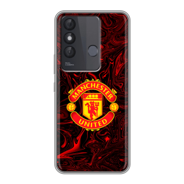 Силиконовый чехол на Itel Vision 3 Plus с принтом Manchester United