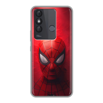Силиконовый чехол на Itel Vision 3 Plus с принтом Spiderman Человек паук Силиконовый чехол на Itel Vision 3 Plus с принтом Spiderman Человек паук