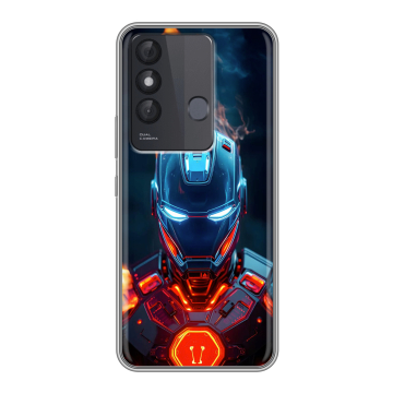 Силиконовый чехол на Itel Vision 3 Plus с принтом IronMan Железный человек Силиконовый чехол на Itel Vision 3 Plus с принтом IronMan Железный человек