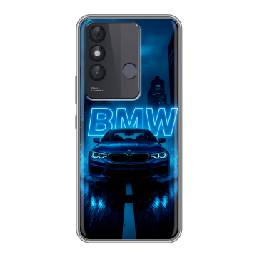 Силиконовый чехол на Itel Vision 3 Plus с принтом BMW БМВ Силиконовый чехол на Itel Vision 3 Plus с принтом BMW БМВ