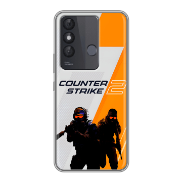 Силиконовый чехол на Itel Vision 3 Plus с принтом Counter Strike