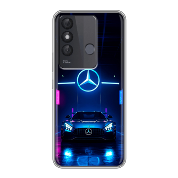 Силиконовый чехол на Itel Vision 3 Plus с принтом Mercedes Мерседес Силиконовый чехол на Itel Vision 3 Plus с принтом Mercedes Мерседес