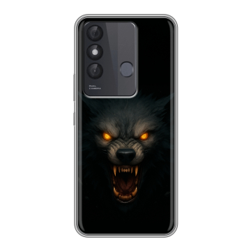 Силиконовый чехол на Itel Vision 3 Plus с принтом Волк