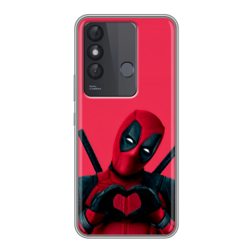 Силиконовый чехол на Itel Vision 3 Plus с принтом Дедпул Deadpool Силиконовый чехол на Itel Vision 3 Plus с принтом Дедпул Deadpool