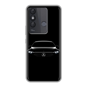 Силиконовый чехол на Itel Vision 3 Plus с принтом Mercedes Мерседес Силиконовый чехол на Itel Vision 3 Plus с принтом Mercedes Мерседес